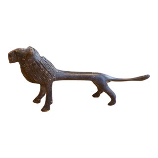 Vintage African Lion With Dark Patina For Sale