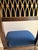 Jonathan Charles Open Back Dining Chair, Custom Blue Velvet Upholstery, Bleached Crotch Walnut Finish, Gold Accents For Sale - Image 14 of 18