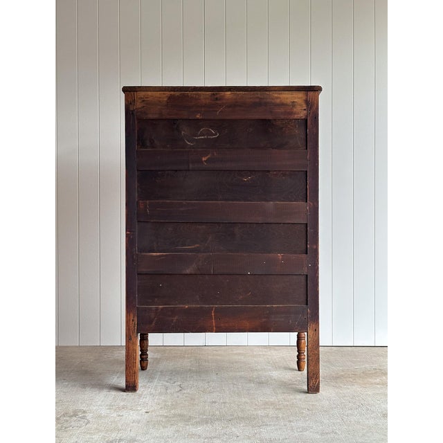 Antique Quarter Sawn Tiger Oak Chest of Drawers For Sale - Image 16 of 16