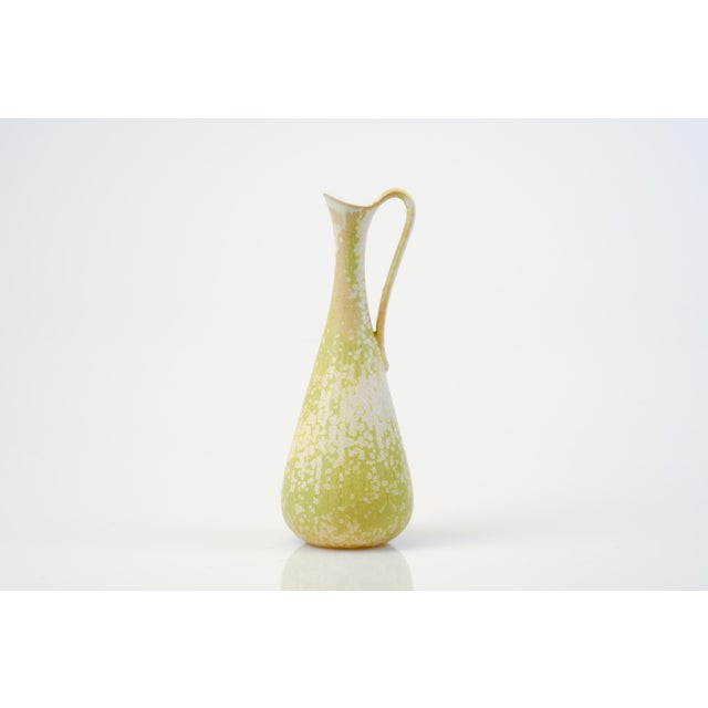 Modern, minimalistic, handmade stoneware vase designed by Gunnar Nylund for Rörstrand. Made in Sweden during the 1950s....