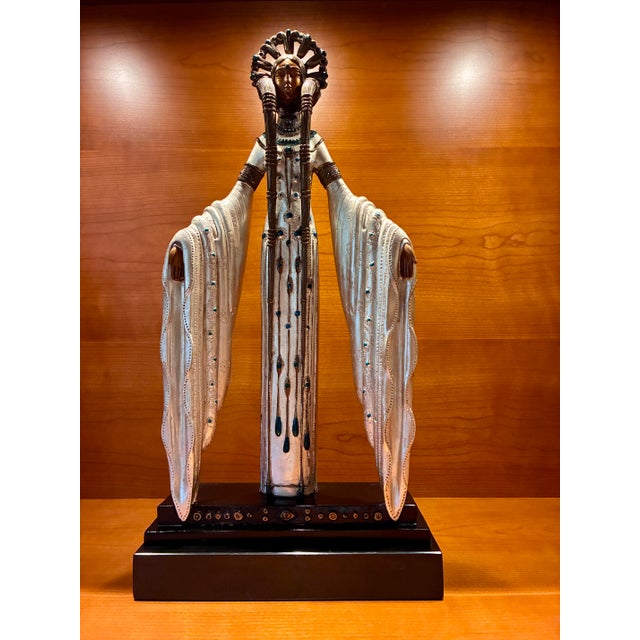 White Erté “Byzantine” Bronze Sculpture, Signed 35/375, 1987 Art Deco Revival For Sale - Image 8 of 8