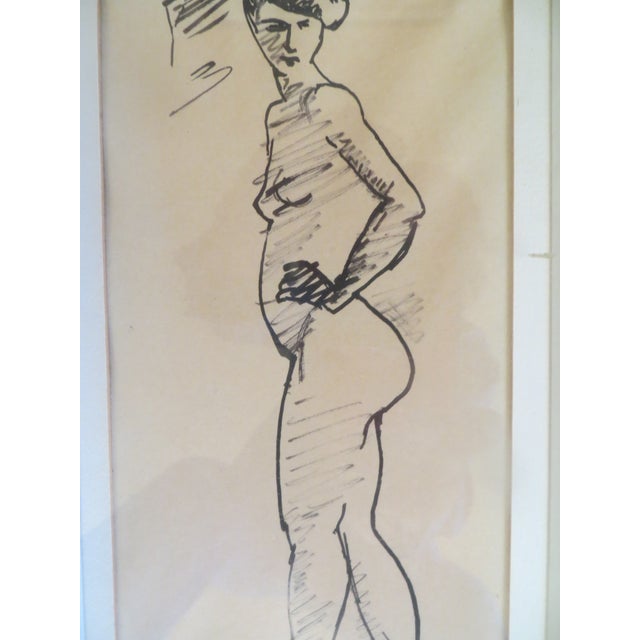 1920s 1920s Nude by Albert Marquet Original Drawing With Monogram For Sale - Image 5 of 6