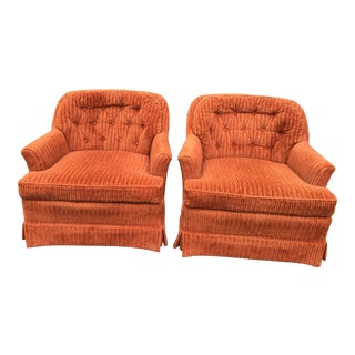 1970s Retro Sherrill Corduroy Club Chairs- a Pair For Sale