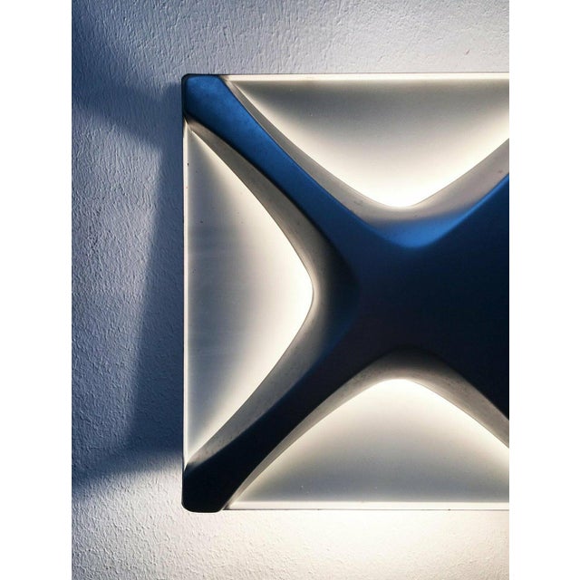 Mid-Century Space Age Cross Oyster Style Wall Lamp by Klaus Link for Heinz Neuhaus Leuchten, Germany, 1960s, Set of 2 For Sale - Image 9 of 18