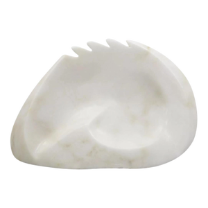 Sheryl C. Benjamin Carved Marble Abstract Modernist Sculpture on Marble Base
