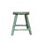 Rustic Rustic Bold Distressed Light Sage Green 4 Legs Wood Stool Side Table Stand For Sale - Image 3 of 15