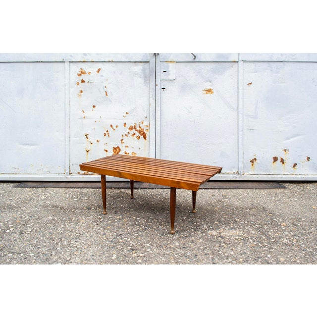 Wooden bench. Italian production 1950s