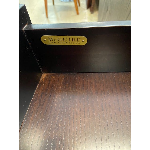 Modern Barbara Barry for Baker / McGuire Rattan, Oak & Raffia Sideboard Buffet For Sale - Image 11 of 11