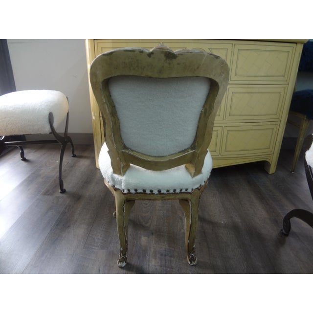 19th Century French Louis XV Style Painted and Parcel Gilt Children's Chair For Sale In Houston - Image 6 of 10