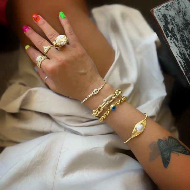 Gold Vermeil Diamond Ring, Size 8 For Sale In Miami - Image 6 of 8