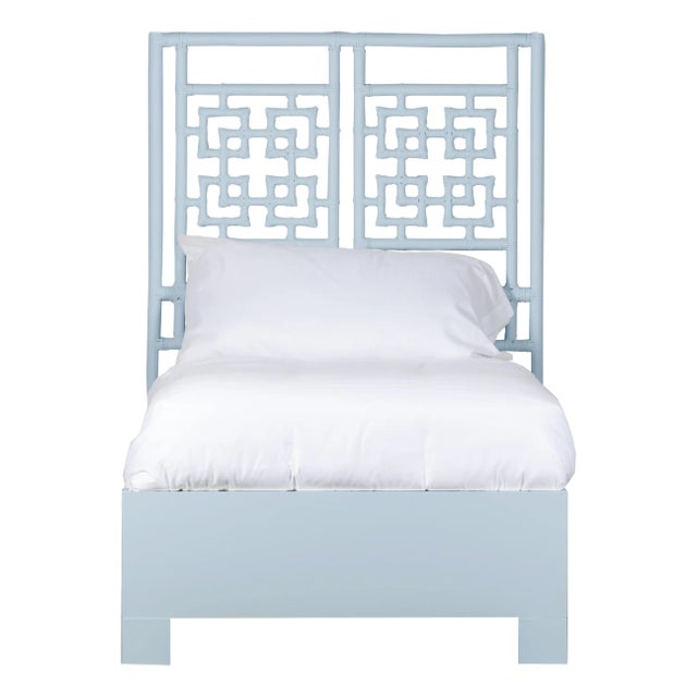 Palm Springs Platform Bed Twin, Light Blue For Sale