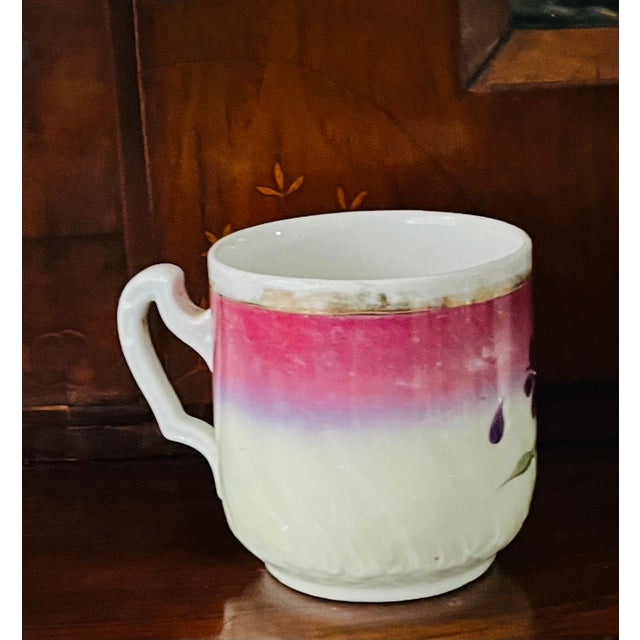 Biedermeier Austrian Biedermeier Porcelain. Tea Cup Hand Painted For Sale - Image 3 of 4