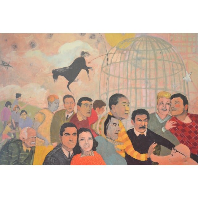 Contemporary "Untitled" by Jeffrey Vincent, Acrylic and Collage on Canvas For Sale - Image 3 of 8