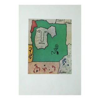 Gaston Chaissac, Composition with Face, 1960s, Lithograph, Framed For Sale