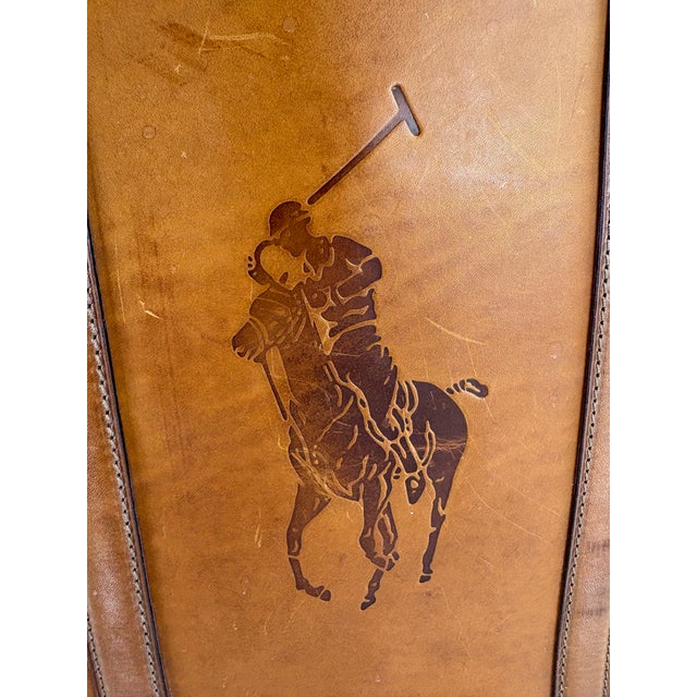 Animal Skin Ralph Lauren Vintage Tooled Leather Satchel For Sale - Image 7 of 12