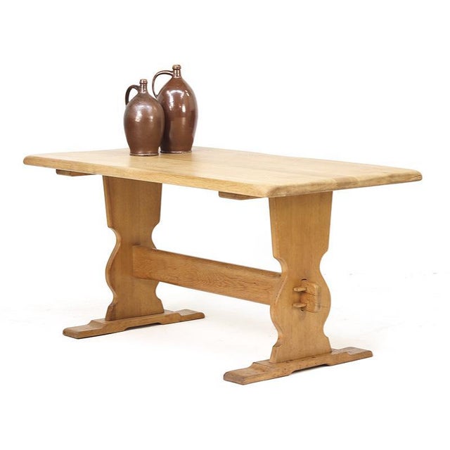 1960s Mid-Century Brutalist Rustic Dining Table For Sale - Image 5 of 9