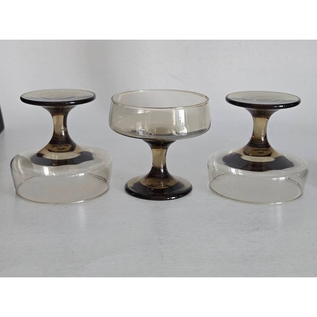 Libbey Glass Co. 1970s Libbey Glass Tawny Accent Champagne/Sherbet Cups, Set of 8 For Sale - Image 4 of 7
