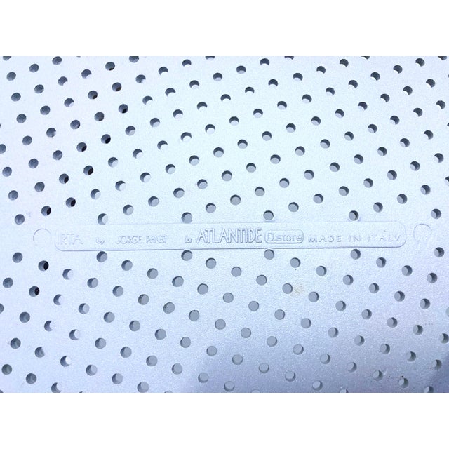 Set of 4 stackable armchairs from the 1980s, model Irta, designed by Spanish designer Jorge Pensi for Atlantide, Italy....