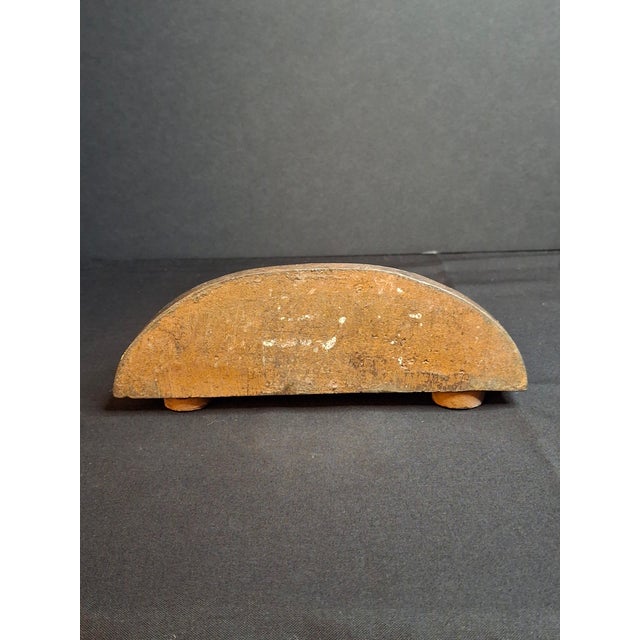 Metal Antique Judd Co Cjo 1286 Cast Iron Sailing Ship Doorstop American Flag Painted For Sale - Image 7 of 12
