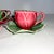 1970s Vintage Hollywood Regency Boho Chic Majolica Cabbageware Demitasse Cups & Saucer, Service for 8 - 16 Pieces, Christmas For Sale - Image 6 of 11