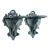 Mid 20th Century Pair of Cast Iron Elephant Victorian Style Brackets Accent Wall Shelves For Sale