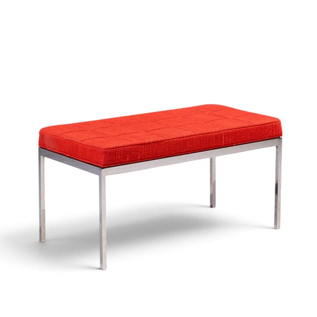 Knoll Florence Knoll Mid Century Chrome Two Seat Bench For Sale - Image 4 of 8