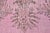 Turkish Pink Pastel Hand Knotted Over Dyed Rug For Sale - Image 6 of 9