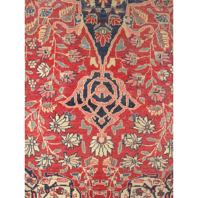 Antique Persian Sarouk Feraghan Carpet, 9'10" × 13'8" For Sale - Image 10 of 15