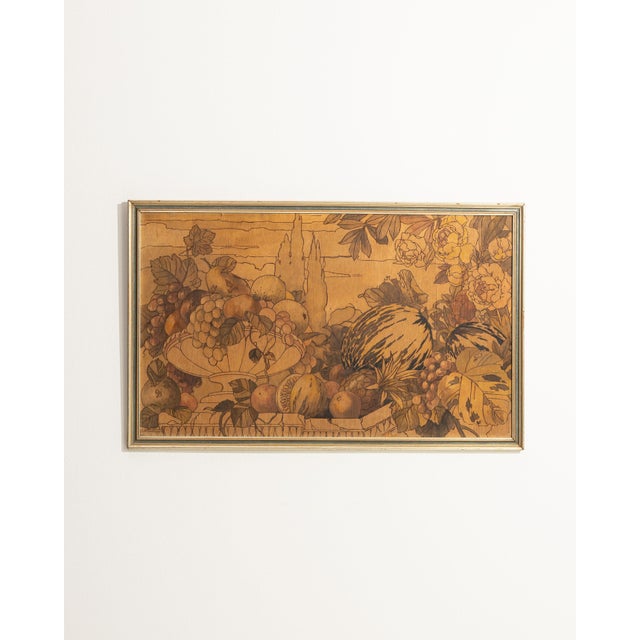 Early 20th Century Early 20th Century France Sienna Wood Painting For Sale - Image 5 of 15