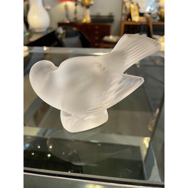 Glass Crystal Sparrow Figurine by Lalique For Sale - Image 7 of 10