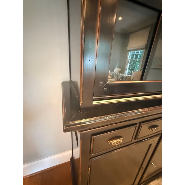 English Two Piece China Cabinet For Sale - Image 12 of 16