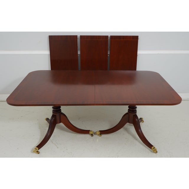 Age: Approx: 35 Years Old Details: Colonial Williamsburg 8839 Mahogany Brass Capped Paw Feet High Quality Construction...