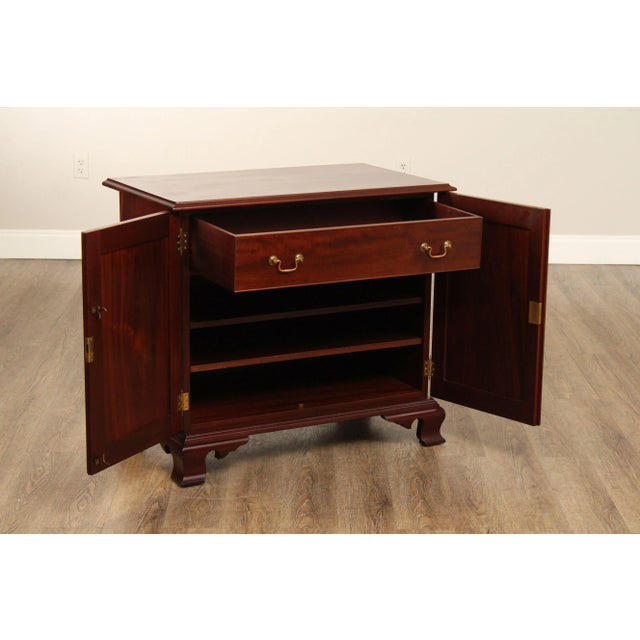 Chippendale Chippendale Style Custom Mahogany Server Cabinet For Sale - Image 3 of 12