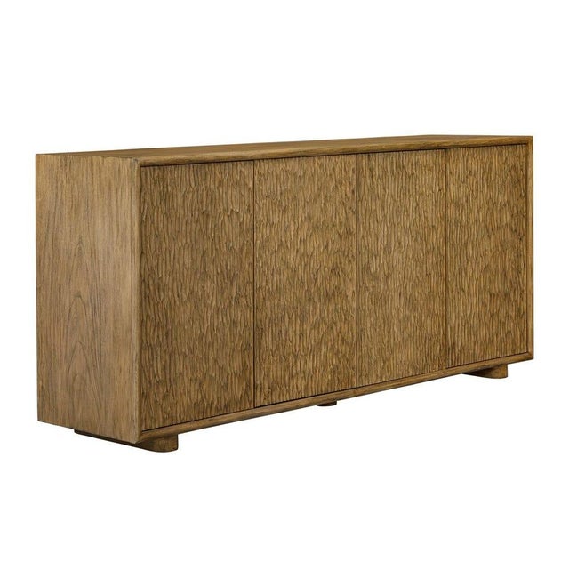 Tan Modern Organic 4 Door Credenza , Natural For Sale - Image 8 of 10