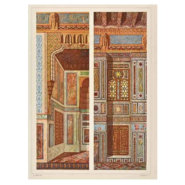 Andrea Alessio, Decorative Motifs: Arab Styles, Chromolithograph For Sale