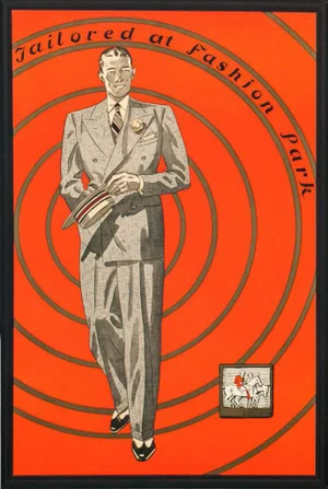 "Tailored at Fashion Park" Circa 1930s Menswear Advert Signage