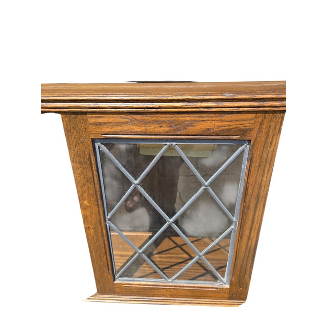 1980s Ethan Allan Charter Oak Jacobean Bookshelf Hutch China Cabinet Display Curio For Sale - Image 14 of 15