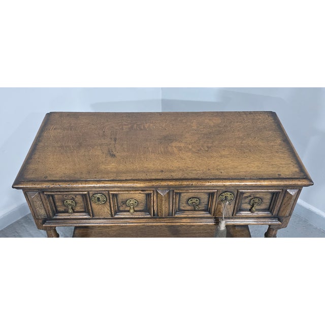 Oak Dresser Base of Small Proportions, 1920s For Sale - Image 9 of 13