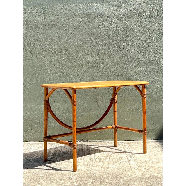Mid-Century Modern Vintage MCM Heywood Wakefield Wide Table For Sale - Image 3 of 12