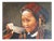Portrait of a Tribal Woman Drinking Tea, Oil on Canvas For Sale