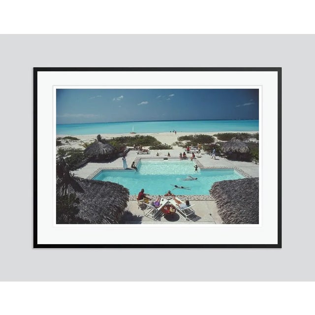 Modern The Meridian Club 1981 by Slim Aarons Framed C-Print Photograph For Sale - Image 3 of 3