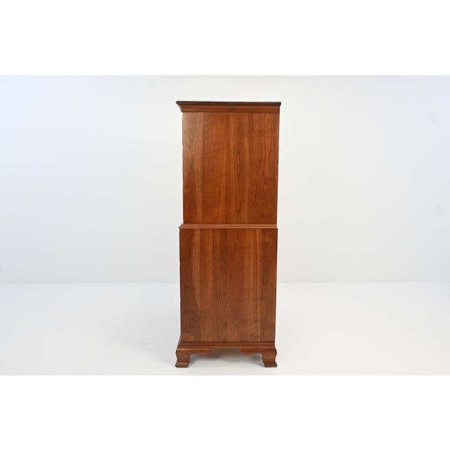 Stickley Chippendale Style Cherry Highboy Dresser | Newly Refinished For Sale - Image 13 of 15