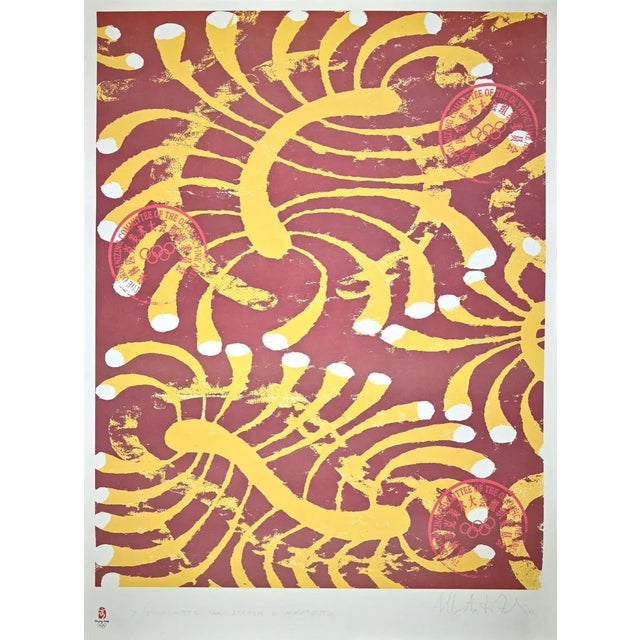 Canoe is and original lithograph realized by the italian artist Alberto Di Fabio in 2008 in occasion of the Olympic Games...