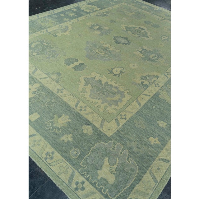 Turkish Oushak Rug 9'2" x 11'10" #19054 For Sale In Houston - Image 6 of 8