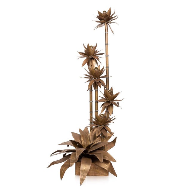 20th Century French Palm Floor Lamp by Maison Jansen, 1970s For Sale - Image 13 of 13