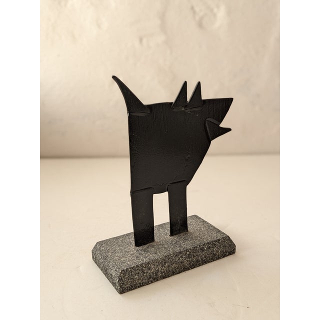 Mid 20th Century Memphis Style Fused Glass Cubist Dog For Sale - Image 10 of 12
