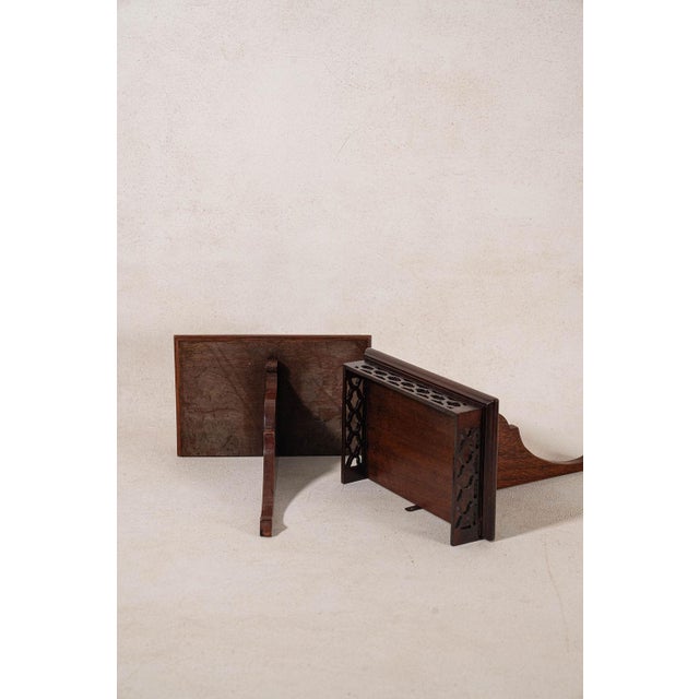 English 19th Century Pair English Mahogany Wall Brackets With Carved Shelf For Sale - Image 3 of 6