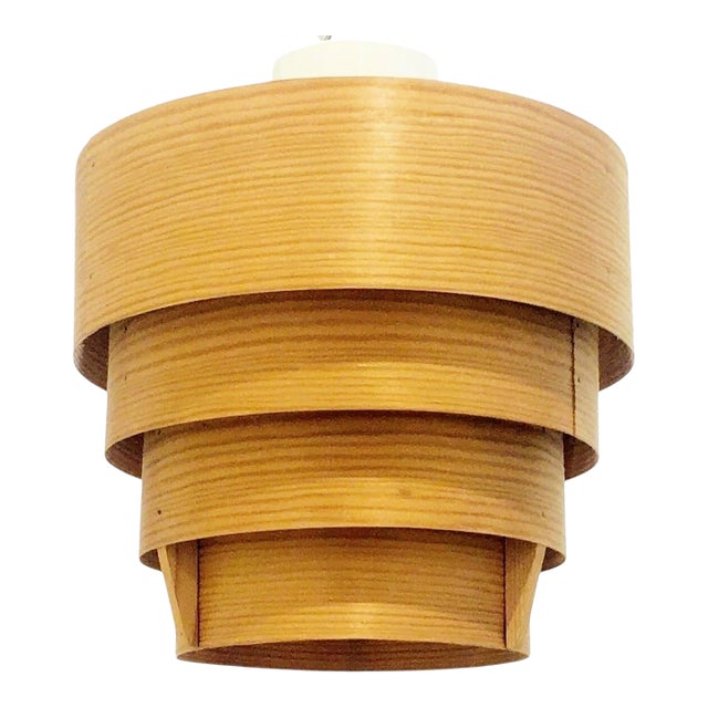 Mid-Century Scandinavian Pine Ceiling Light Model T 354 by Hans-Agne Jakobsson for Ellysett Markaryd, Sweden, 1960s For Sale