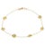 Yellow Vivid 3.42ct Yellow Sapphire Link Chain Birthstone Bracelet in 18k Solid Gold For Sale - Image 8 of 14