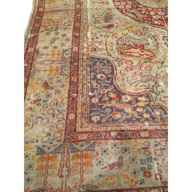 Antique Turkish Sivas Rug, Handwoven Wool, Garden Design, 19th Century, 4' x 6' For Sale - Image 13 of 16